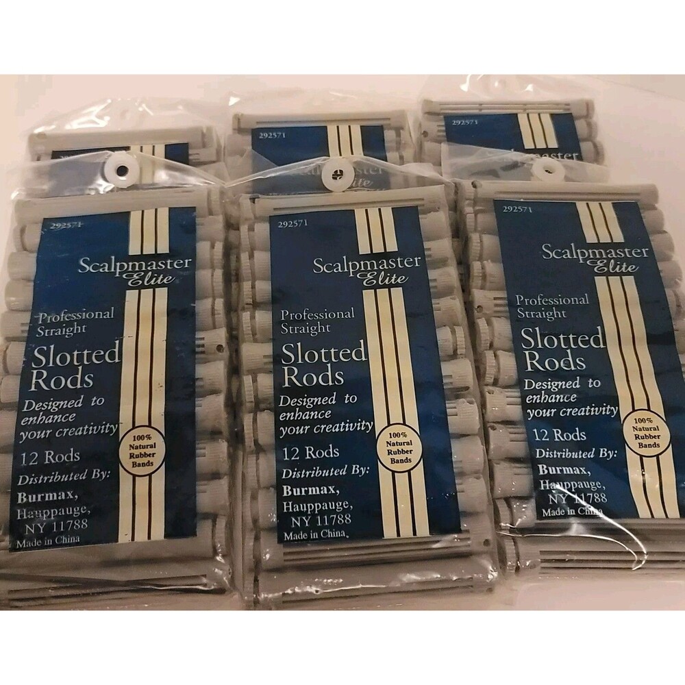 Scalpmaster Elite Slotted Grey Perm Rods 292571 6 Packs 12 In Pack Prof Straigh